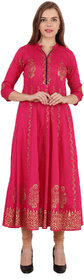 Fabster Women's smart fit Anarkali Red Kurti