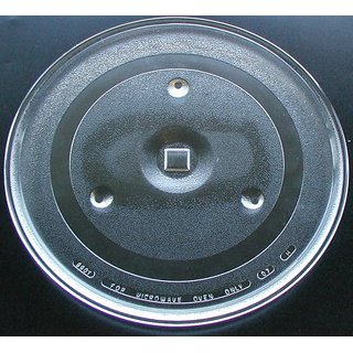 GoodsBazaar Universal Microwave Oven Turntable Glass Plate 12.5 inch Coupler Fiber Glass Tray