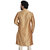 Anil Kumar Ajit Kumar Men's Golden Cotton Silk Kurta Pyjama Set