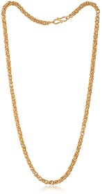 Sanaa Creations Gold Plated Alloy Rhodium Coated Mens Chain Designer Brass  Elegant Stainles Steel Necklace Mens Chain for Rakhi and Diwali Gift for Sister or Brother