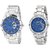 Gen-Z Combo Of Two Silver Metallic Blue Dial Analog Rakhi Special Watches