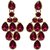 Lucky Jewellery Elegant Magenta Color Stone Necklace Set For Girls & Women