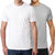 HEYUZE 100% Cotton Half Sleeve Male Men Round Neck White T Shirt with Plain White and Grey (Pack of 2)