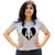 HEYUZE 100% Cotton Half Sleeve Girl Women Round Neck Grey T Shirt with Initial Letter Alphabet A Heartbreak Design