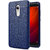 Auto Focus Leather Look Texture Soft TPU Back Case Cover For Redmi Note 4 - Blue