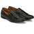 AVR Black Synthetic Leather Slip on Formal Shoes