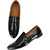 AVR Black Synthetic Leather Slip on Formal Shoes