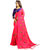 janvi sales pink designer paper silk peacock pattern embroidered work saree with blouse piece(jv-3005pink)
