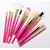 Adbeni Imported 1PC Pink Brushes Cylinder Makeup Round Tube Cosmetic Makeup Brushes 12PCs