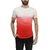 Urbano Fashion Men's Red Cotton Ombre Dyed Slim Fit T-Shirt