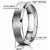 6MM Wedding Band For Men Titanium Ring Engagement Ring Silver Comfort Fit Beveled Edges Matte Finish