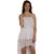 Fascinating Tiebelt Low-High Dovetail White One Piece Dress-Cover Up