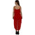 Fascinating Tiebelt Low-High Dovetail Red One Piece Dress-Cover Up