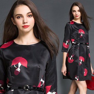 Buy Women Party Dress A Word Long Sleeves Western Wear High Fashion Short Dress Online 1490 from ShopClues