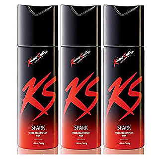 ks Kamasutra Deodorant For Men (150ml each) Set of 3(spark)