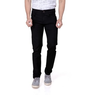 Ragzo Men's Stretchable Slim Fit Black Jeans