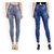 EverDiva Women's Blue & Grey Slim Fit Ankle Length Jeans (Pack of 2)