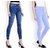 EverDiva Women Slim  Blue  Ice Blue  denim Fit Ankle Length Jeans   (Pack of 2)