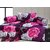 craftwell latest design 8 piece 3d printed Purple diwan set (1 single bedsheet 2 bolster cover  5 cushion cover)