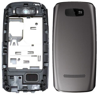                       Full Body Housing Panel For Nokia Asha 305 Black                                              