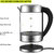Home Puff H301 Electric LED Glass Cordless Kettle 1.7L - Silver