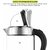 Home Puff H301 Electric LED Glass Cordless Kettle 1.7L - Silver