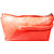 Adbeni Imported Travel Cosmetic Case Makeup Pouch Orange P.U Leather