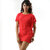 One Shoulder Red Unique Club Wear Mini Dress