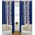Iliv Blue,White Polyester Door Eyelet Stitch Curtain 5 Feet (Combo Of 2)