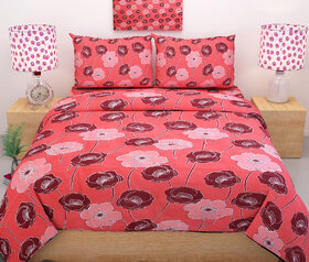 Aaris Cotton double Bedsheet With 2 Pillow Covers (LXW 90X90 Inches)