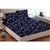 Z decor Cotton 1 Double Bed Sheet, 2 Pillow cover (navy blue)