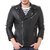 Leather Retail Black Faux Leather Slim Fit Men's Jacket for Roadies
