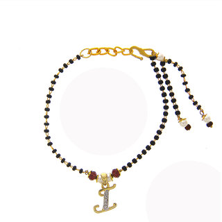 Hand mangalsutra with sale alphabet