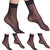 Nxt 2 Skin - Ladies Transparent Socks, Sheer Ankle Stockings for Women - Black and Skin (Pack of 3)