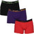 100% Cotton Brief - Combo of 3 Underwear Available in Black, Purple & Red Colors in Size L (Large) with Regular Rise & Elastic Waistband  - Set of 3 Waist