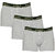 100% Cotton Brief - Combo of 3 Underwear Available in Grey Melange Colors in Size L (Large) with Regular Rise & Elastic Waistband  - Set of 3 Waist