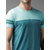 Stylogue Blue Self Design Cotton Blend Round Neck T-shirt For Men