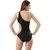 Forever Sexy A Symmetrical Black One Shoulder Side Cutout Padded One Piece Monokini Swimwear