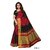 Bhuwal Fashion Woven, Self Design Daily Wear Silk Cotton Blend Saree  -BF5164BlackRed