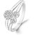 Sukai Jewels Floral Diamond Studded Rhodium Plated Alloy  Brass Cubic Zirconia Finger Ring for Women  Girls SFR102R