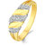 Sukai Jewels Glittering Charm Diamond Studded Gold Plated Alloy  Brass Cubic Zirconia Finger Ring for Women  Girls SFR104G