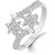 Sukai Jewels Double Star Diamond Studded Rhodium Plated Alloy  Brass Cubic Zirconia Finger Ring for Women  Girls SFR106R