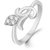 Sukai Jewels Antique Floral Diamond Studded Rhodium Plated Alloy  Brass Cubic Zirconia Finger Ring for Women  Girls SFR107R
