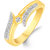 Sukai Jewels Glittering Diamond Studded Gold Plated Alloy & Brass Cubic Zirconia Finger Ring for Women & Girl [SFR124G]
