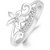 Sukai Jewels Floral Diamond Studded Rhodium Plated Alloy & Brass Cubic Zirconia Finger Ring for Women & Girls [SFR134R]