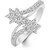 Sukai Jewels Double Star Diamond Studded Rhodium Plated Alloy & Brass Cubic Zirconia Finger Ring for Women & Girls [SFR156R]