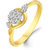 Sukai Jewels Antique Crul Diamond Studded Gold Plated Alloy & Brass Cubic Zirconia Finger Ring for Women & Girls [SFR158G]