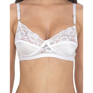 White color net bra clearance