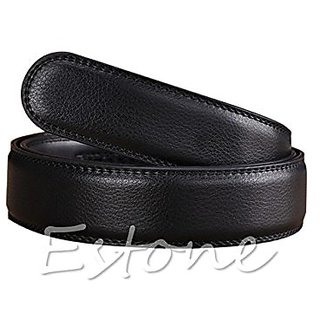 Akruti 1 PC Luxury Men"s Leather Automatic Ribbon Waist Strap Belt Without Buckle POP Christmas Gifts