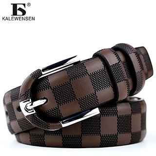 Akruti 2017 fashionable mens belts pin buckle branded belts for men genuine leather black brown 3.5cm belt pants ceinture homme LJ027